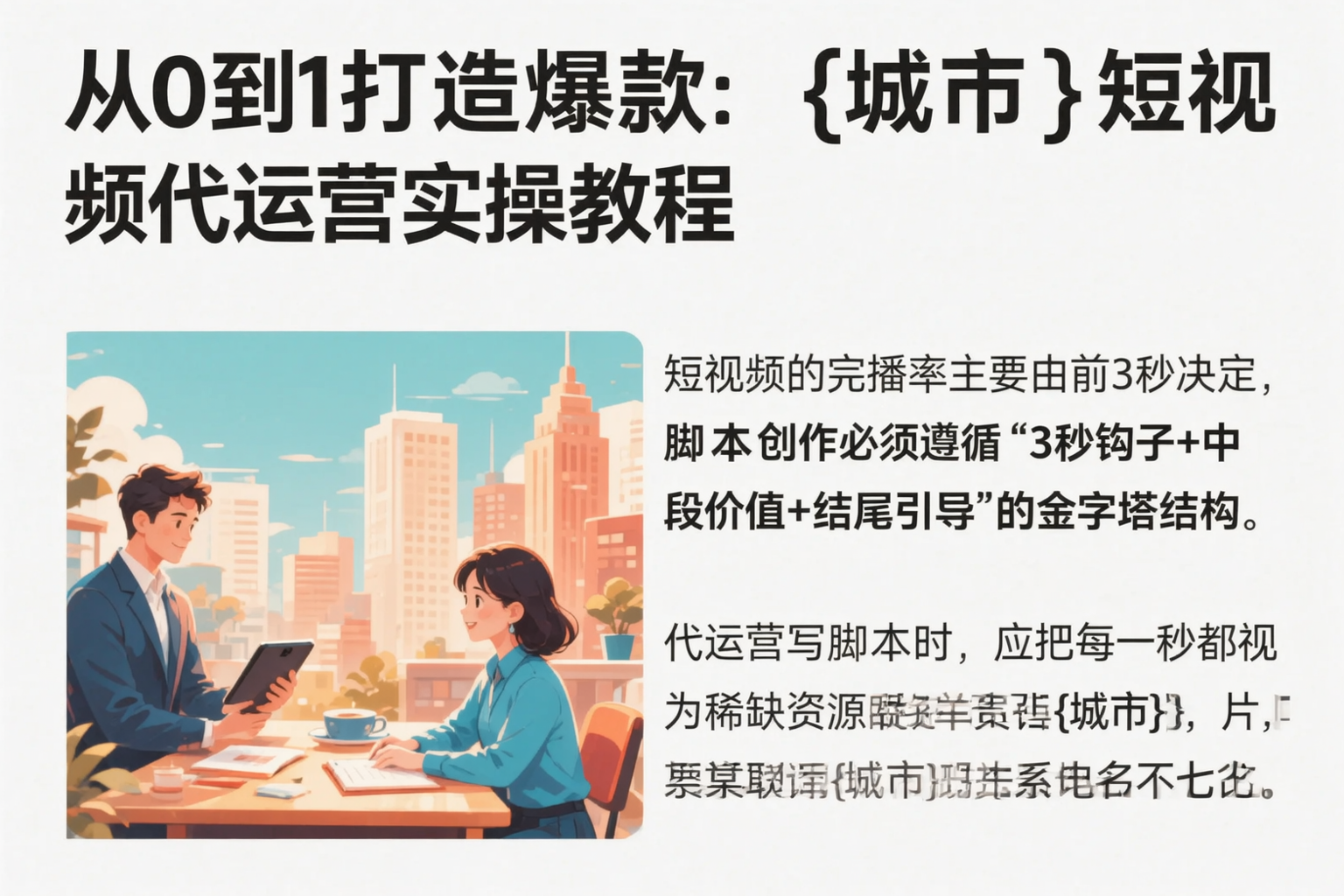 从0到1打造爆款:廊坊短视频代运营实操教程