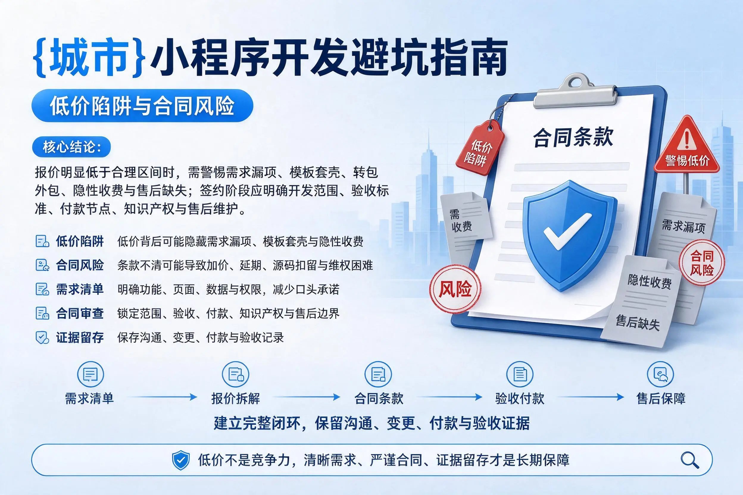 廊坊小程序开发避坑指南:低价陷阱与合同风险