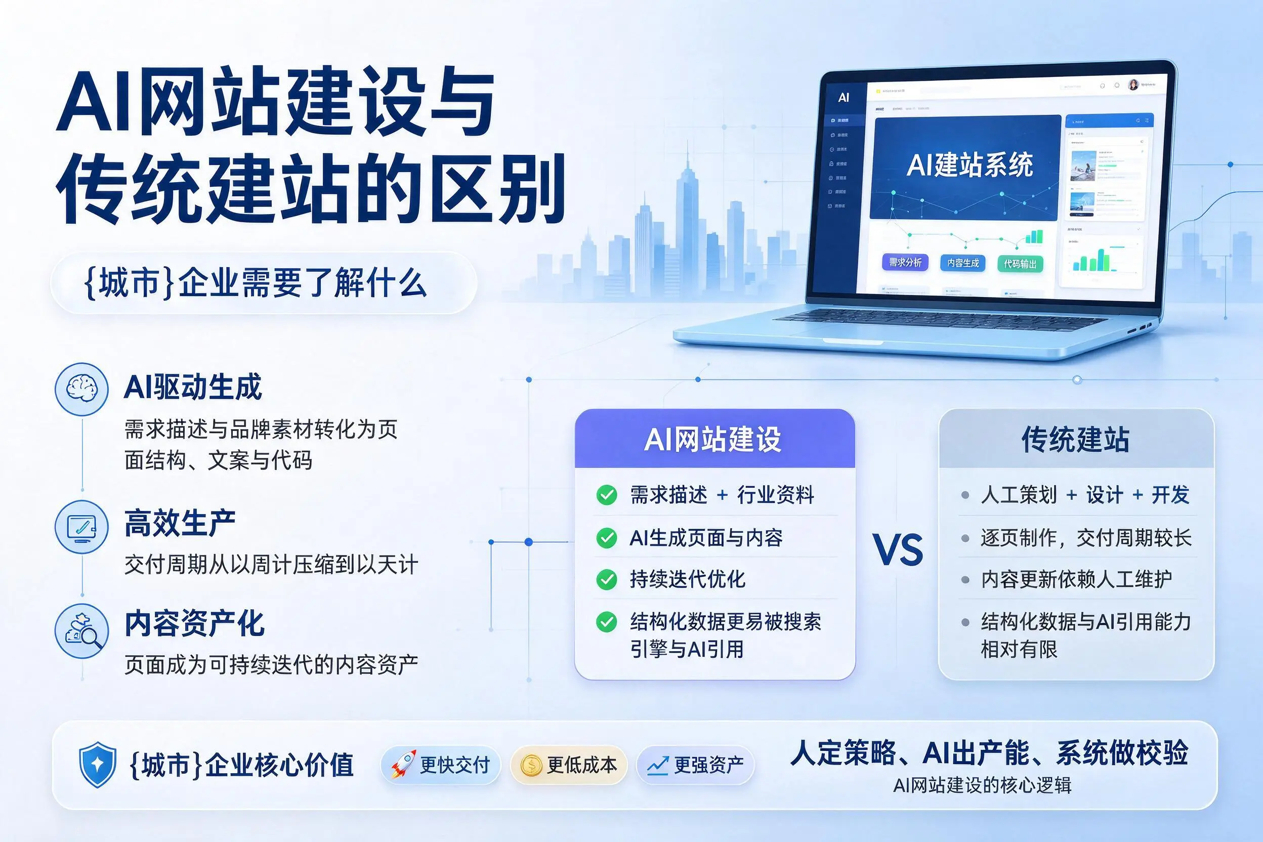 AI网站建设与传统建站的区别，廊坊企业需要了解什么