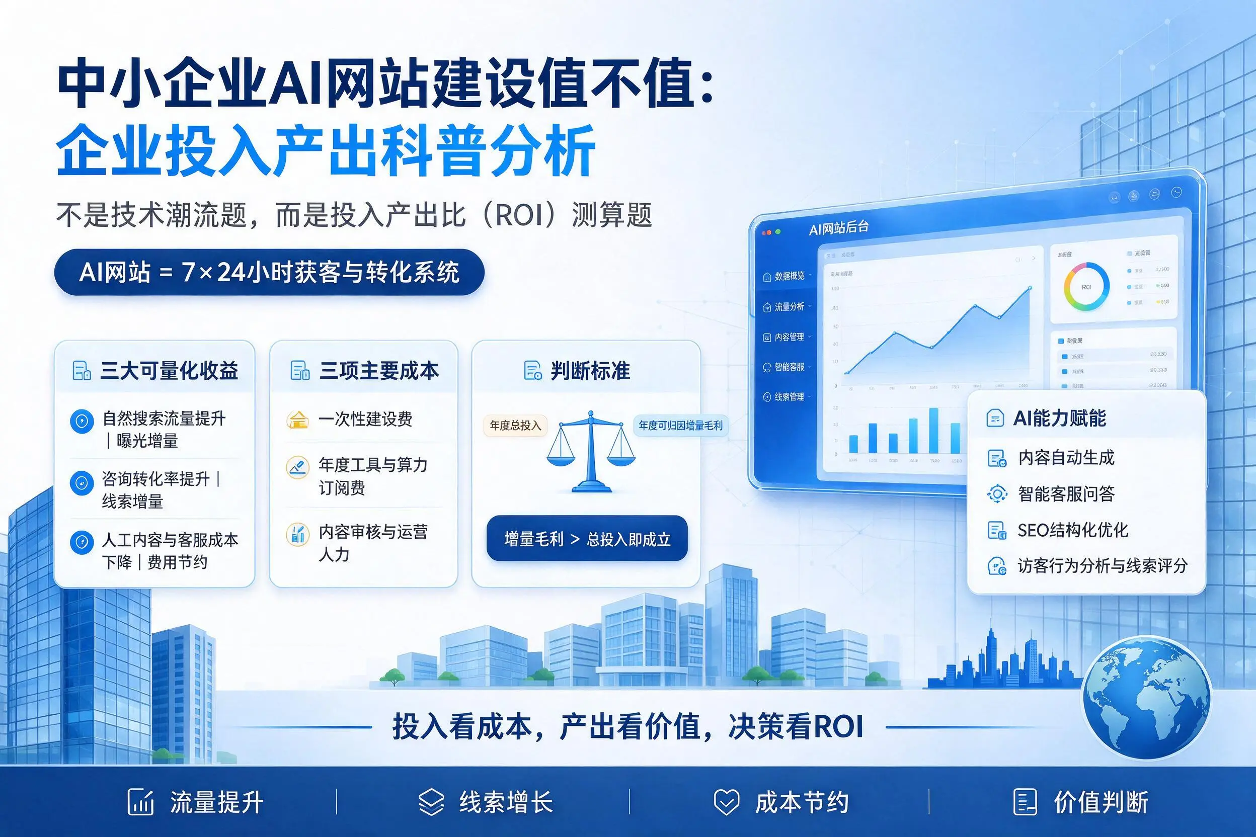中小企业AI网站建设值不值：廊坊企业投入产出科普分析