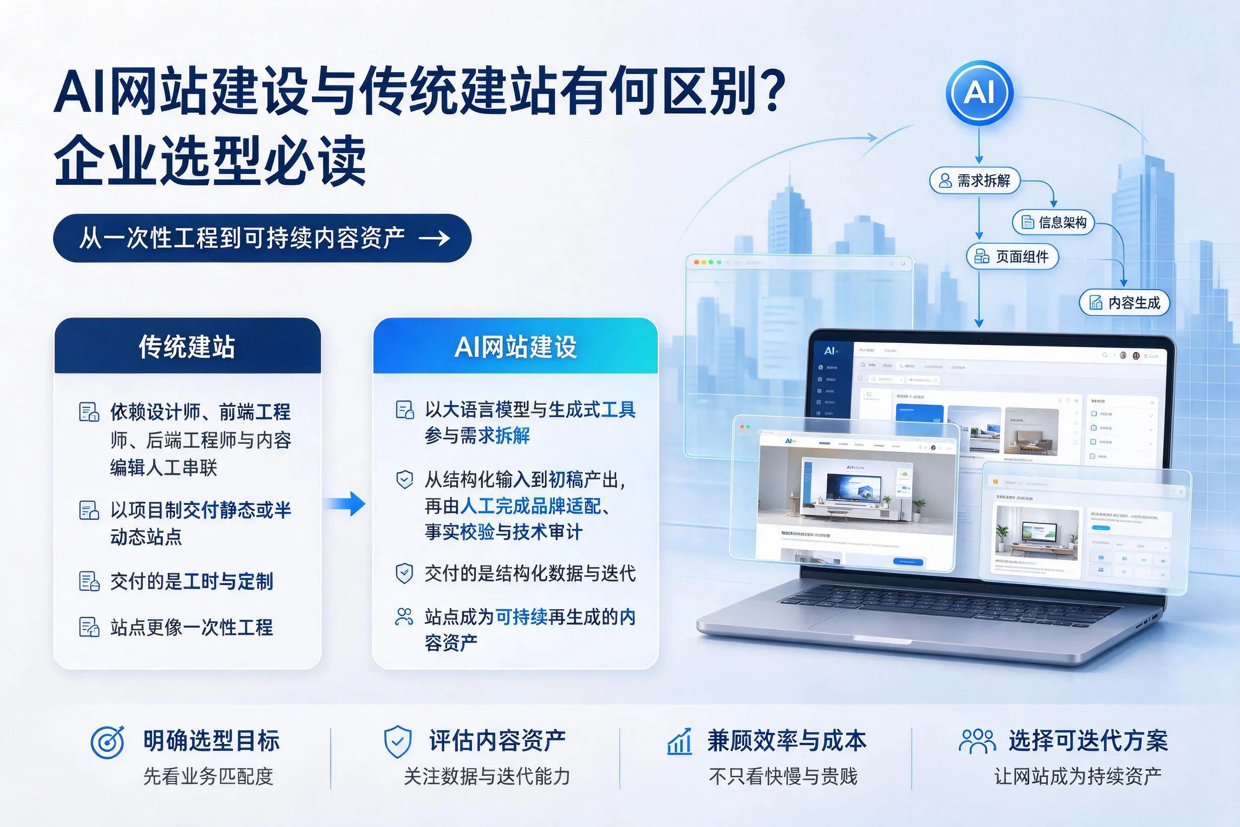 AI网站建设与传统建站有何区别？廊坊企业选型必读