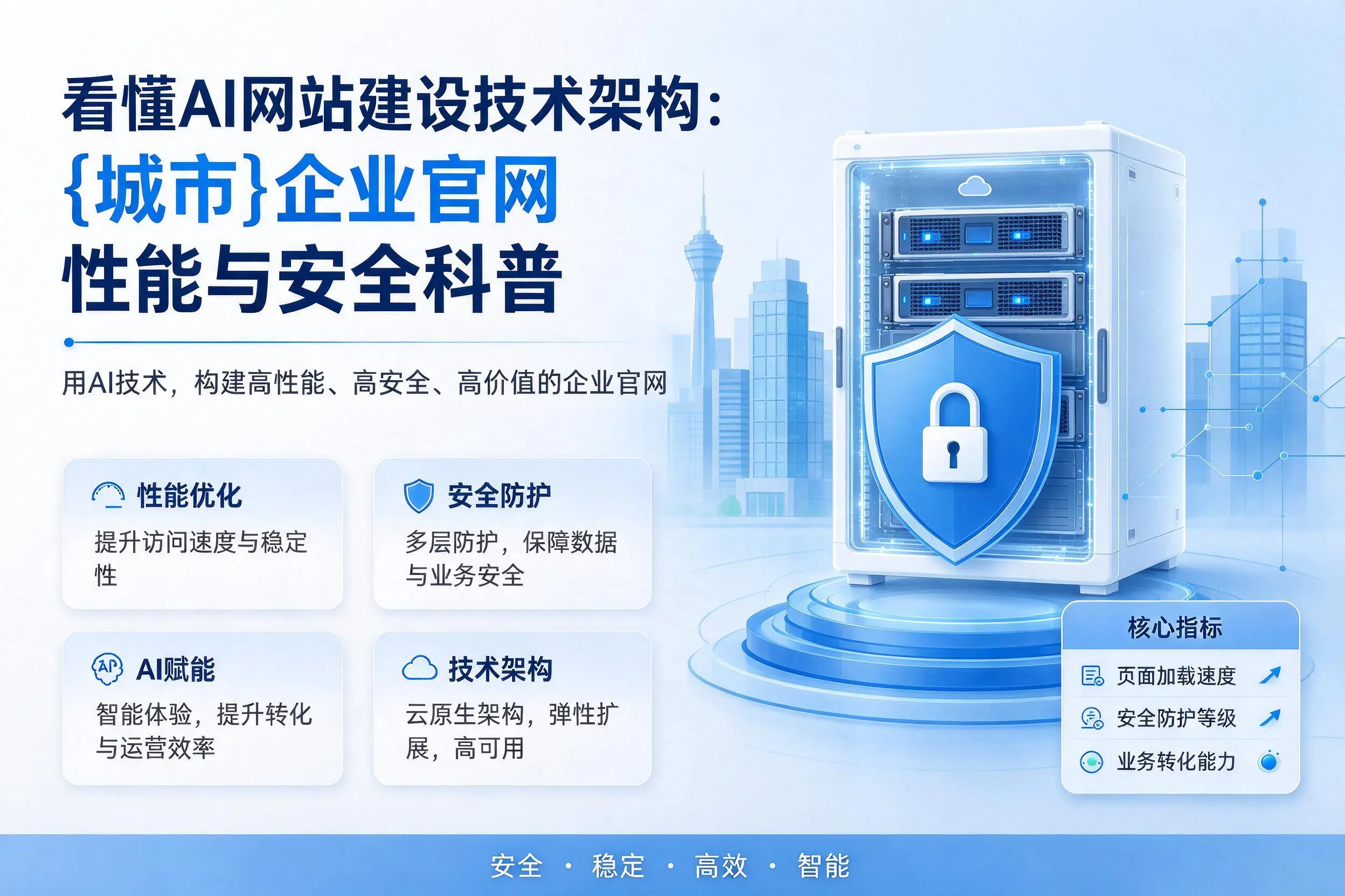 看懂AI网站建设技术架构:廊坊企业官网性能与安全科普
