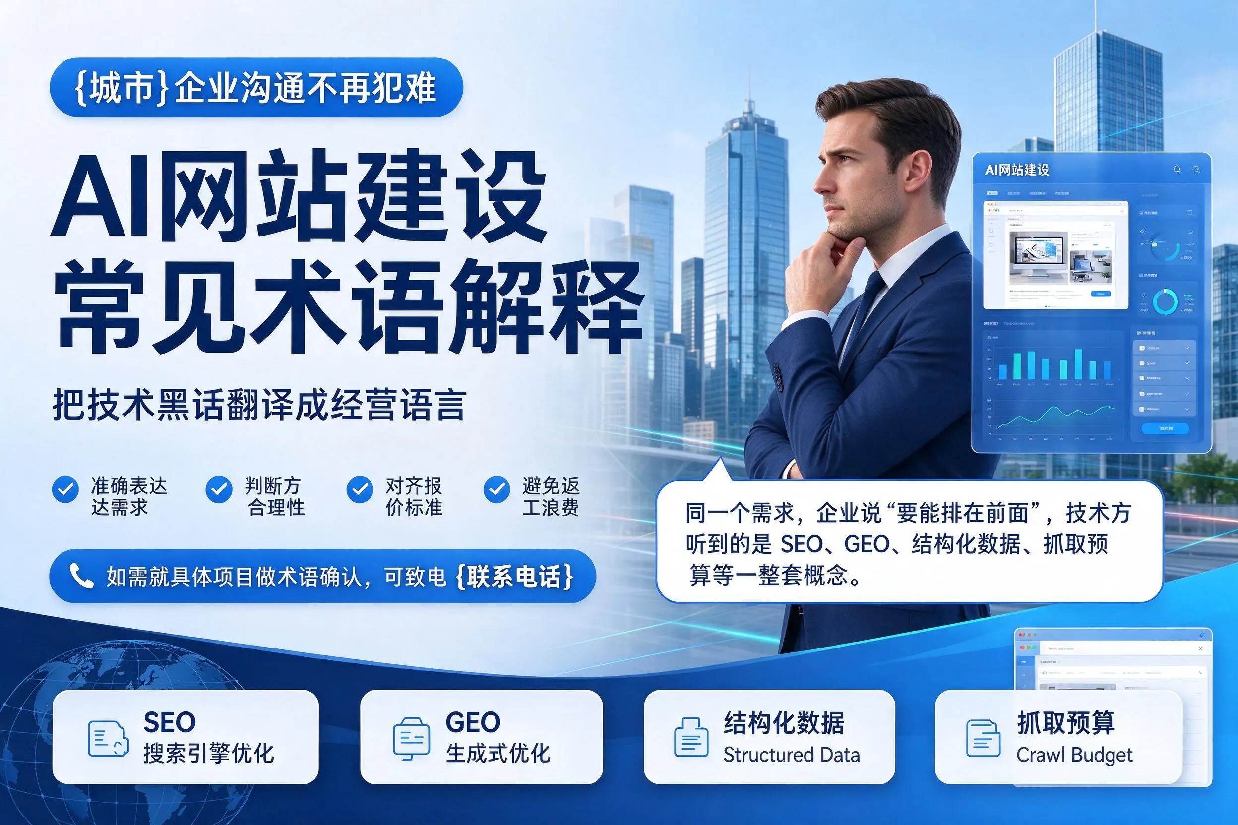 AI网站建设常见术语解释，廊坊企业沟通不再犯难