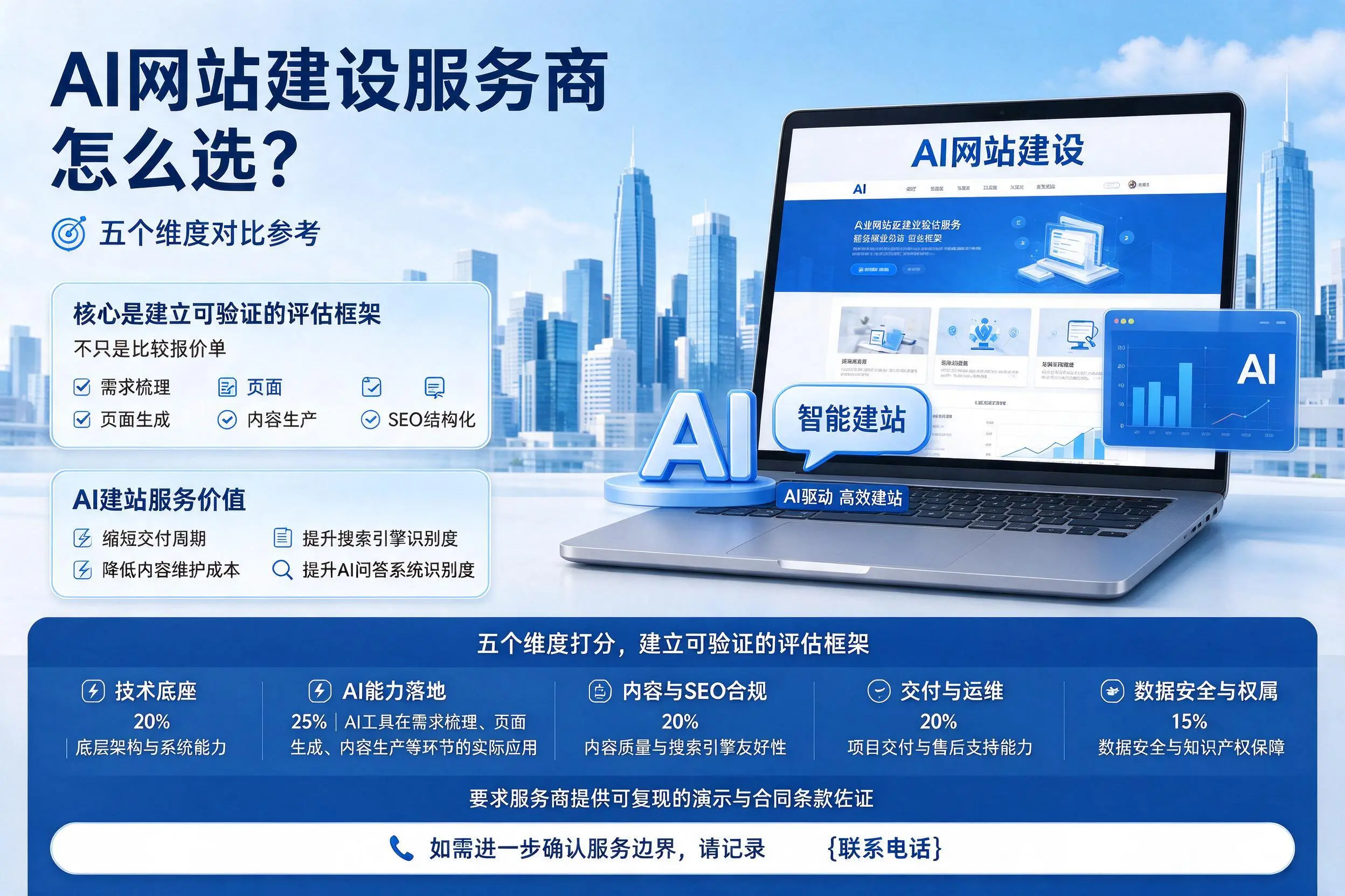 廊坊AI网站建设服务商怎么选?五个维度对比参考
