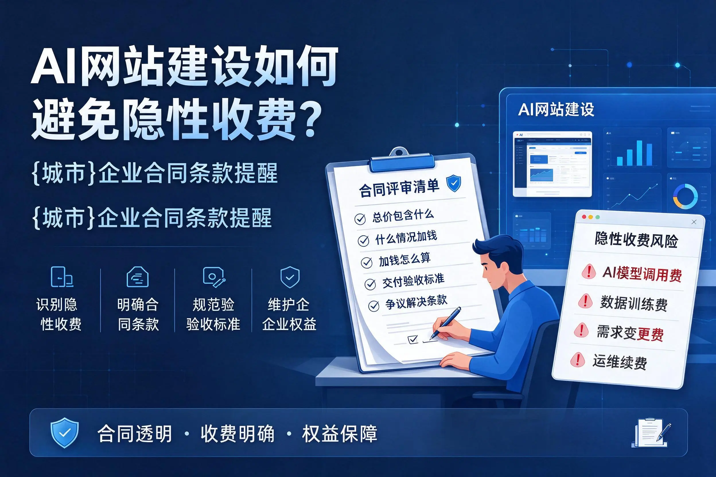 AI网站建设如何避免隐性收费？廊坊企业合同条款提醒