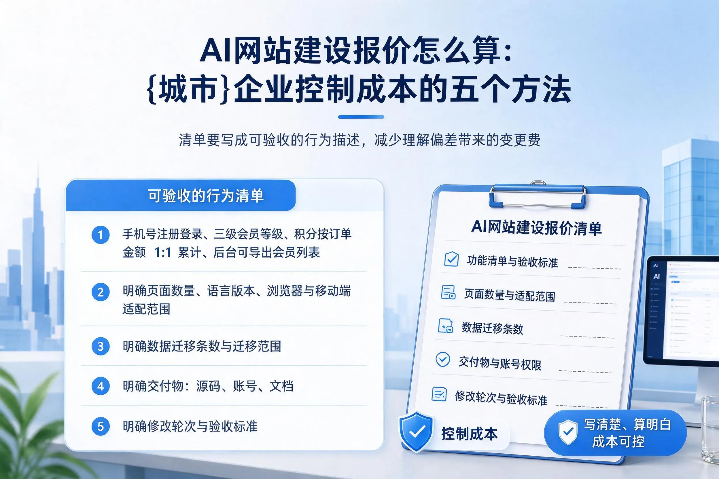 AI网站建设报价怎么算：廊坊企业控制成本的五个方法